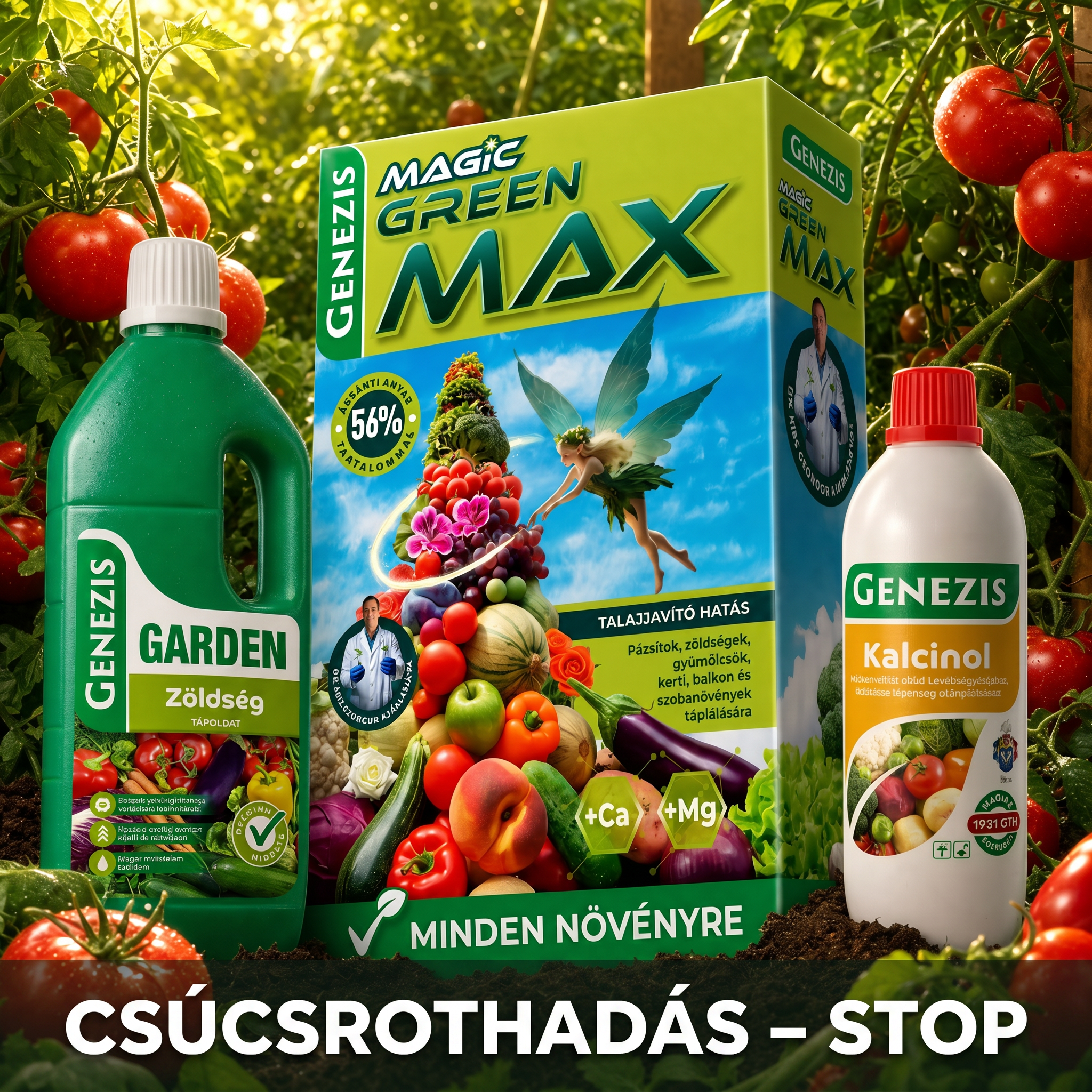Csúcsrothadás-stop csomag – kalciumpótlás paradicsomhoz a fekete folt ellen